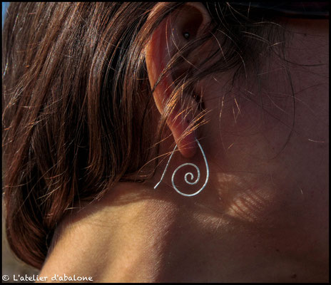 51.Boucle d'oreille spirale, Argent 925, 31 euros