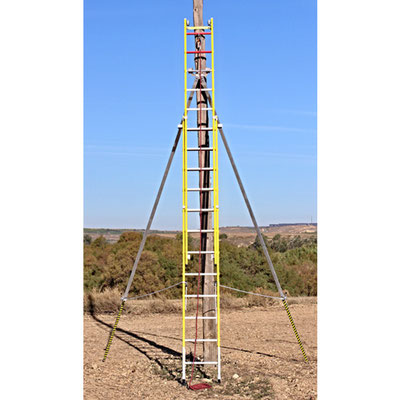 Escalera de seguridad de fibra para postes de madera
