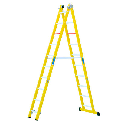 Escalera de fibra transformable