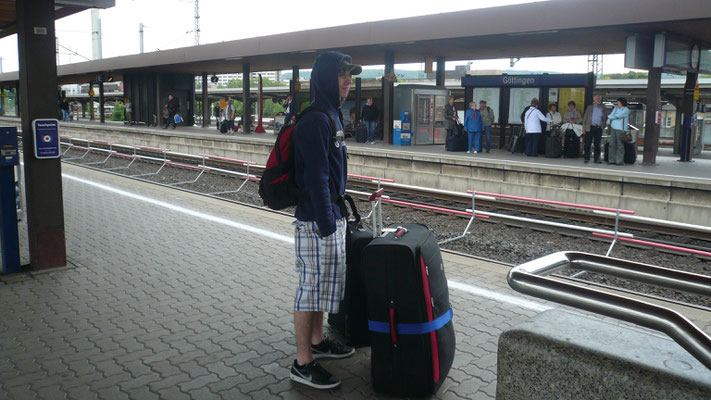 am Bahnhof in Göttingen