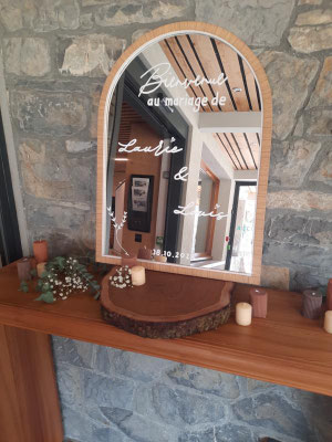 Ros Arum_mariage terracotta_miroir de bienvenue_fleuriste mariage Rumilly