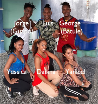 Teachers of Salsa con Clase on terrace of 3rd floor