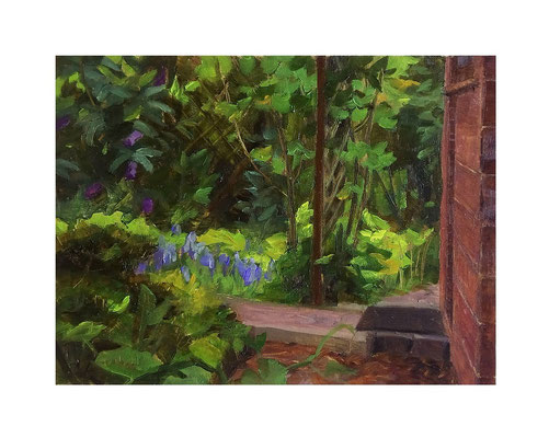 My Mother's Garden #4 - Oil on MDF - 25x20cm including white border - 175 euro