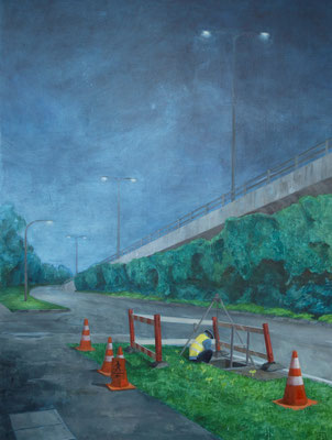 Nighttime Construction, 122x91cm