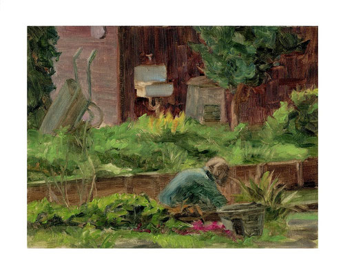 My Mother's Garden #3 - Oil on MDF - 25x20cm including white border - 200 euro