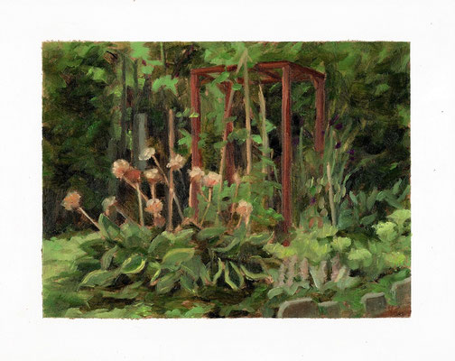 My Mother's Garden #6 - Oil on MDF - 25x20cm including white border - 200 euro