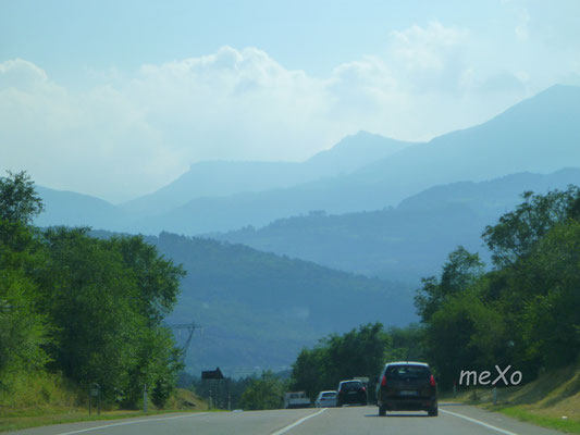 Verhangene Berge.