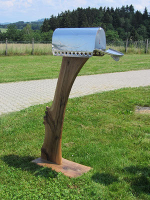 Briefkasten Mailbox Flammenprägung Aluminium Blechkraft Blechklopfer Feinblechner W. Schröder Handwerkskunst 