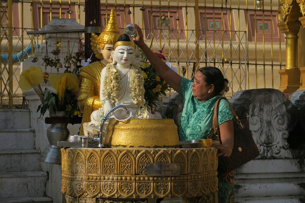 C'est l'heure de la toilette pour Bouddha!