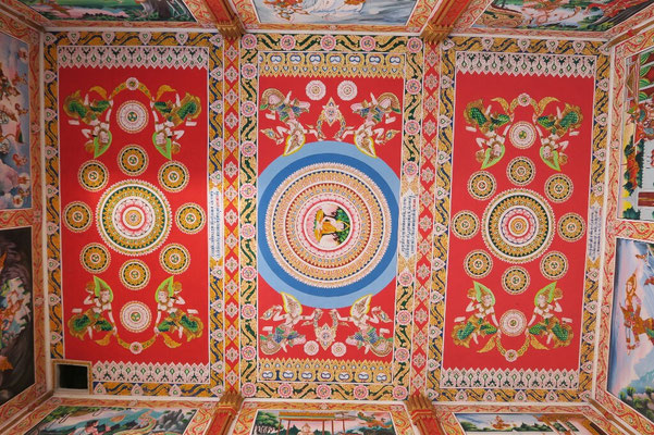 L'intérieur des temples est souvent coloré