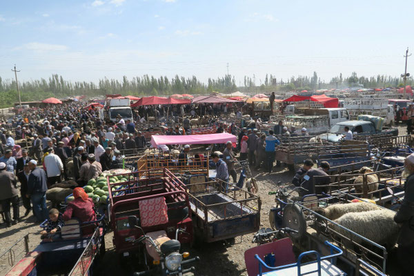 Marche aux animaux de Kashgar