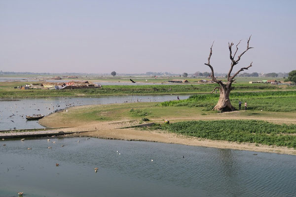 Depuis le pont U Bein - Amarapura