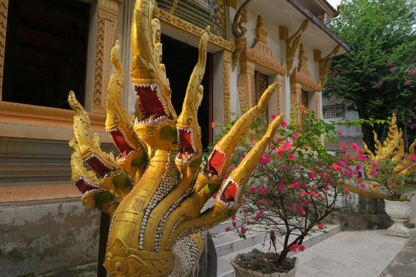Les serpents gardent l'entrée du temple