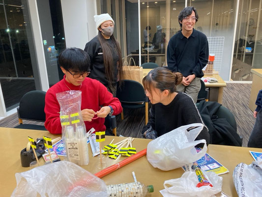 「光の遊び場」イベントに向けた準備作業