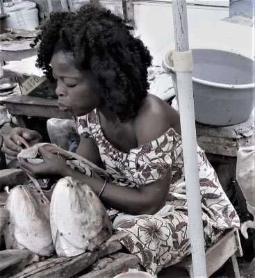 Die Fischhändlerin von Saint Louis, Senegal