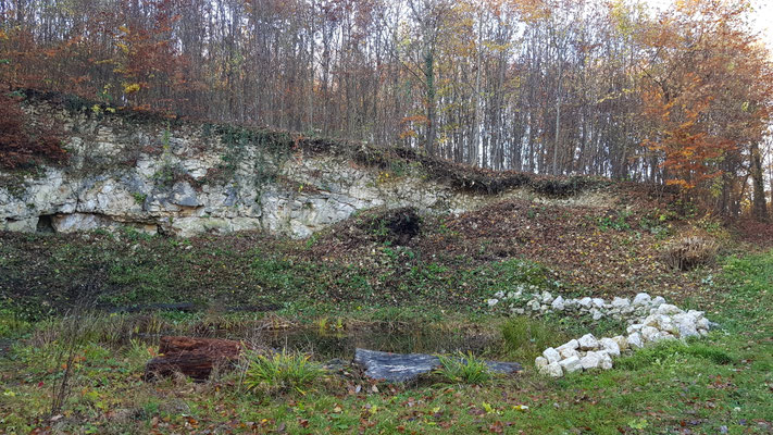 Fertig gepflegte Grube