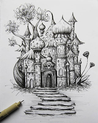 Inktober19 - "Bauen" , Fineliner
