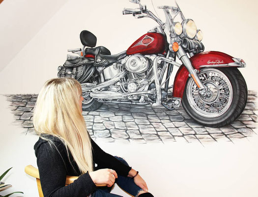 Wandmalerei 2019 Airbrush und Pinsel