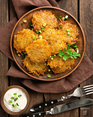 Vegane Kartoffelpuffer mit Sojamehl