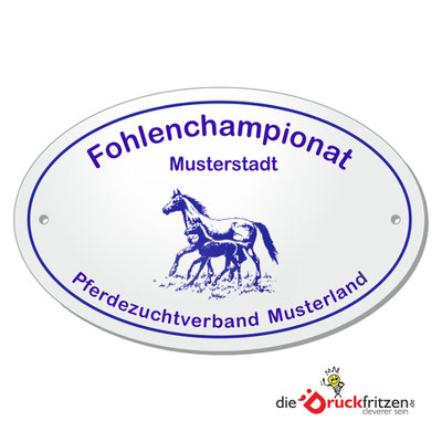 Stallplaketten - oval - 155 x 100 mm