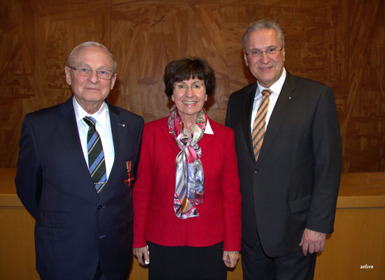 Friedrich Hilterhaus, Gertraude Hilterhaus, Joachim Herrmann, Innenminister von Bayern.