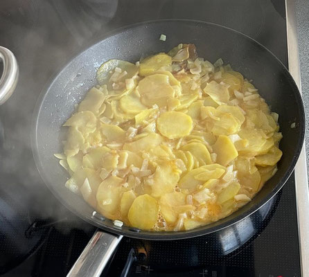 Tortilla wird gebacken