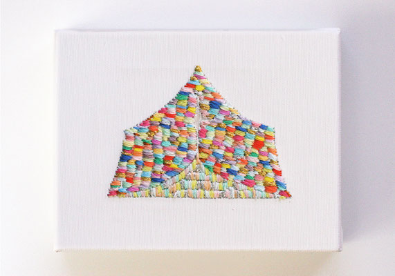 「the church3」　F0キャンバス、刺繍、アクリル