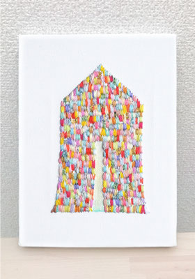 「the church」　F0キャンバス、刺繍、アクリル、メディウム