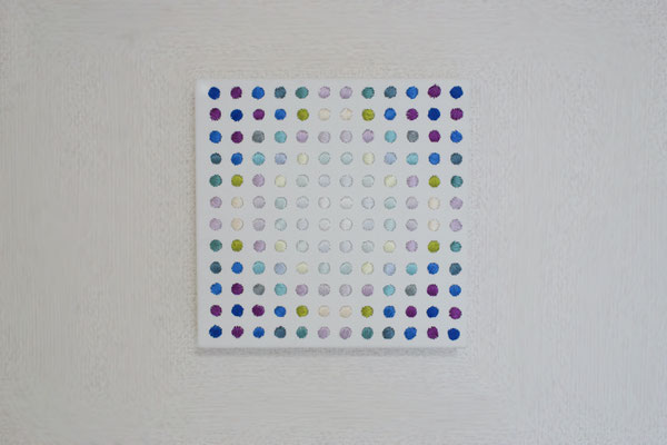 「オノコロ」20×20cm、刺繍、絹糸、アクリル