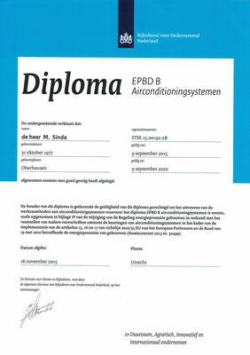 Diploma EPBD B