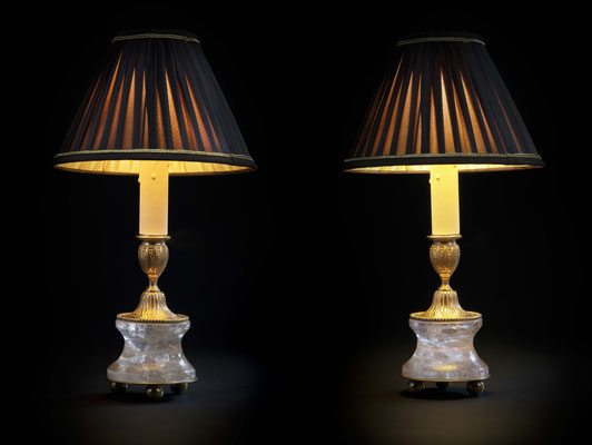 rock crystal lamps by Alexandre VOSSION