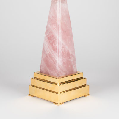 AIKO I ROSE QUARTZ LAMP BY ALEXANDRE VOSSION