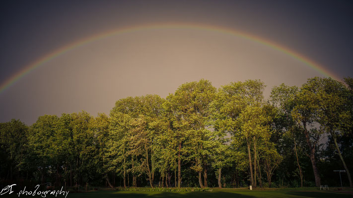 doppelter Regenbogen über dem Gelände der LGA (14.9.17)