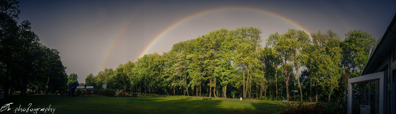 doppelter Regenbogen über dem Gelände der LGA (14.9.17)
