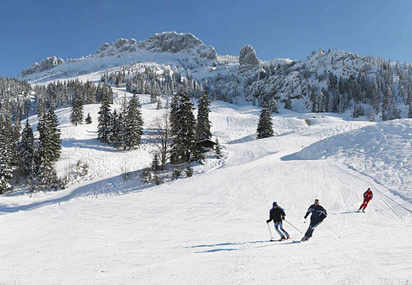 Skierlebnis rund ums Hotel zur Post hier Kampenwand