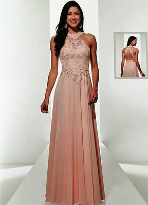 Abendmode Abiballkleid Standesamtkleid Glitzer tiefer Rücken 