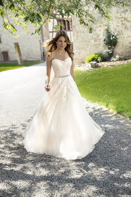 Prinzess-Kleid Tüll und Spitze blush