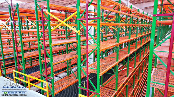 Estantería metálica, anaqueles para almacén, racks para almacenaje, racks de carga industrial, anaqueles de uso rudo, anaqueles para trabajo pesado