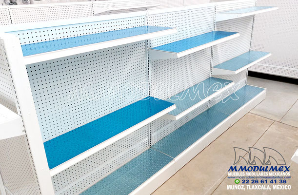 Góndolas metálicas para ferretería, anaqueles para ferretería, estantería para ferretería, estantes metálicos