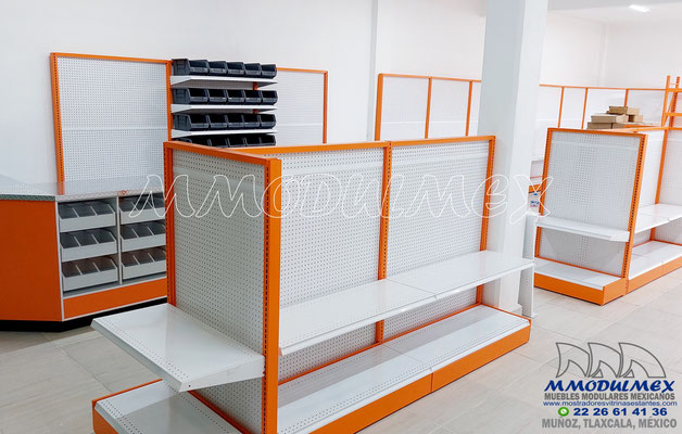Góndolas metálicas para ferretería, anaqueles para ferretería, estantería para ferretería, estantes metálicos