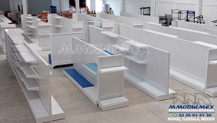 Góndolas metálicas para ferretería, anaqueles para ferretería, estantería para ferretería, estantes metálicos