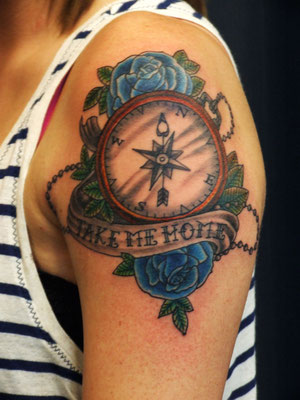 compass roses tattoo