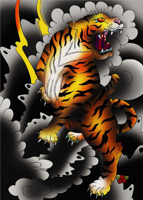 tattoo art okinawa tiger