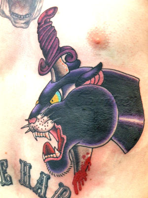 panther cover up Genestar Tattoo Okinawa JAPAN
