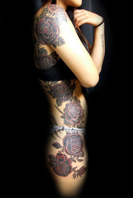 roses tattoo horishiro okinawa 