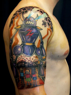 robot tattoo