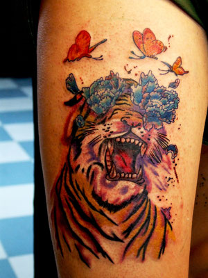 tiger water color
