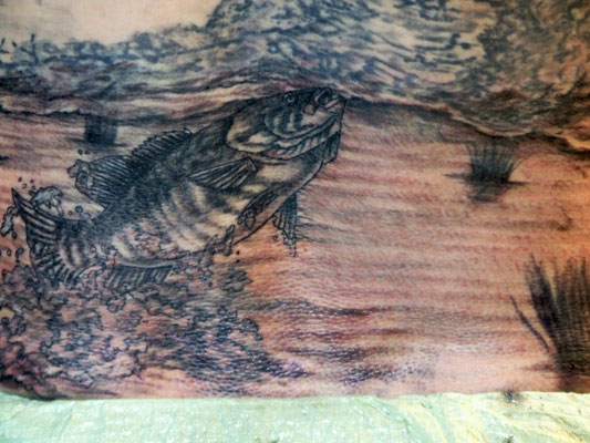 Black bass tattoo
