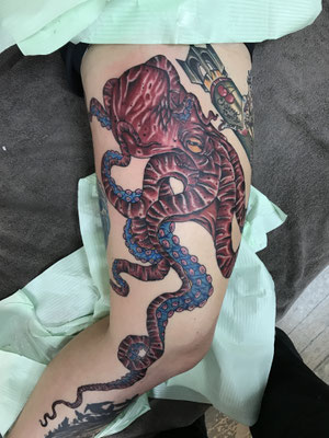 Octopus tattoo work
