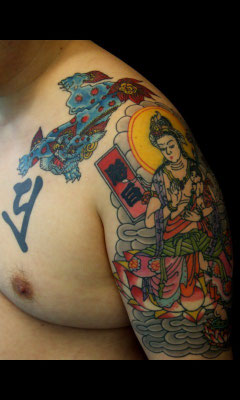 観音　Genestar Tattoo Okinawa JAPAN